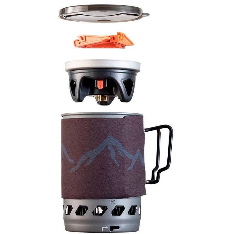 Monoprice 1.0-liter Cooking System | Quick Boil, Portable, Push-Button Igniter - Pure Outdoor Collection