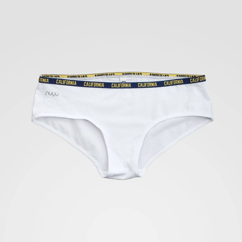 NCAA California Golden Bears Boyshorts with Logo Elastic Trim - White S