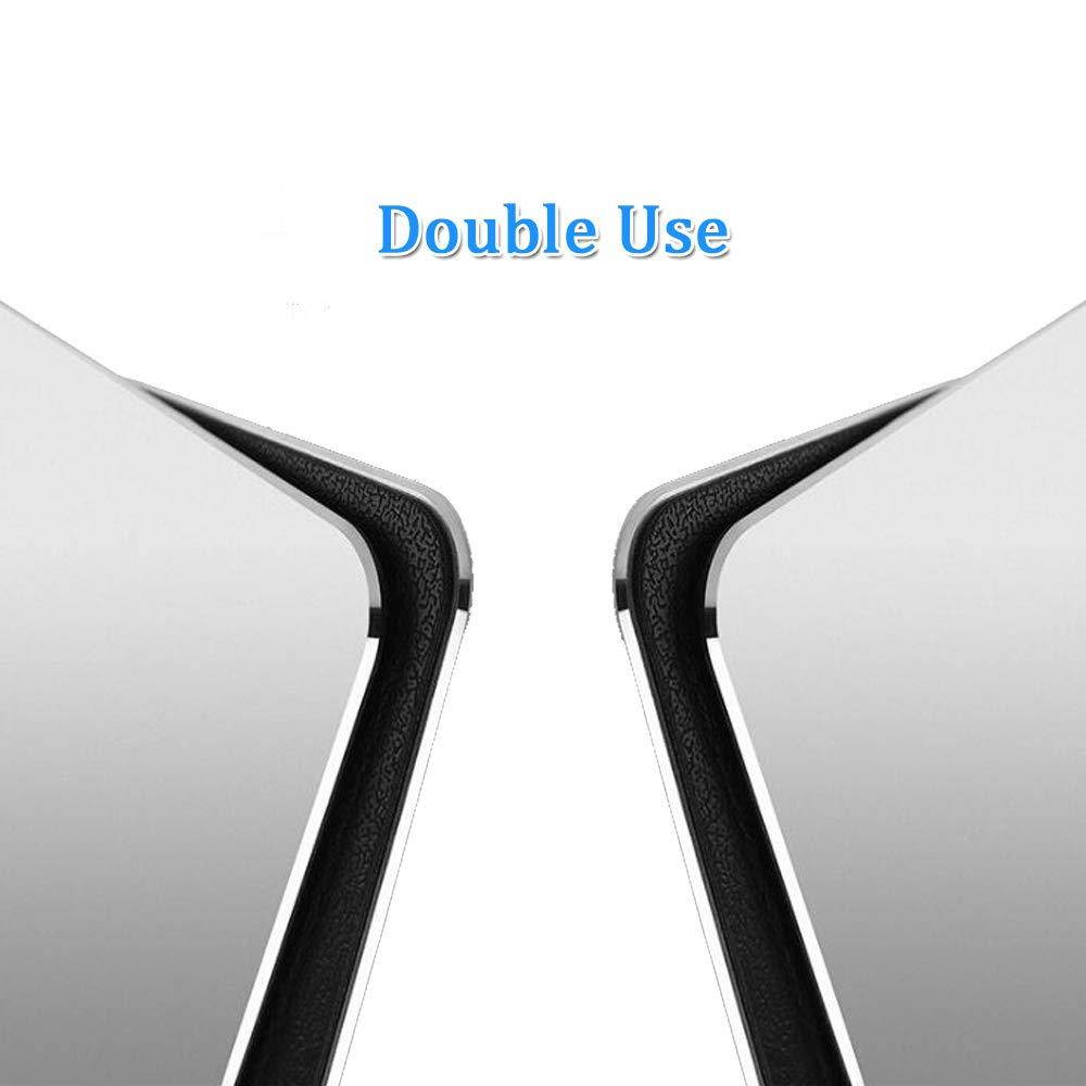 Premium Silver Metal Aluminum Mouse Pad Mat, Double Face Sand Blasting Aluminium Surface/Non-Slip Rubber Base, Fast Accurate Control for Home, Office, Travel(9.05X7.08 inch)