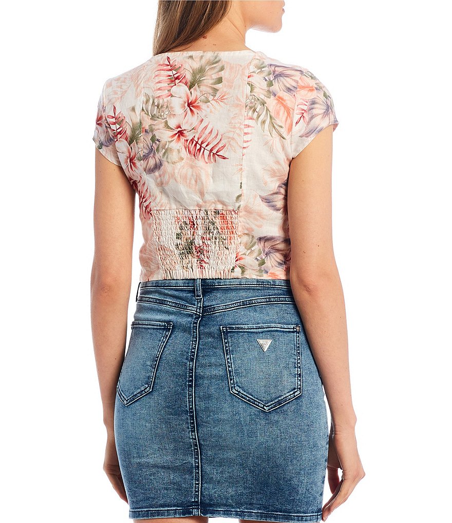 Guess Coordinating Amina Short Sleeve Corset Top