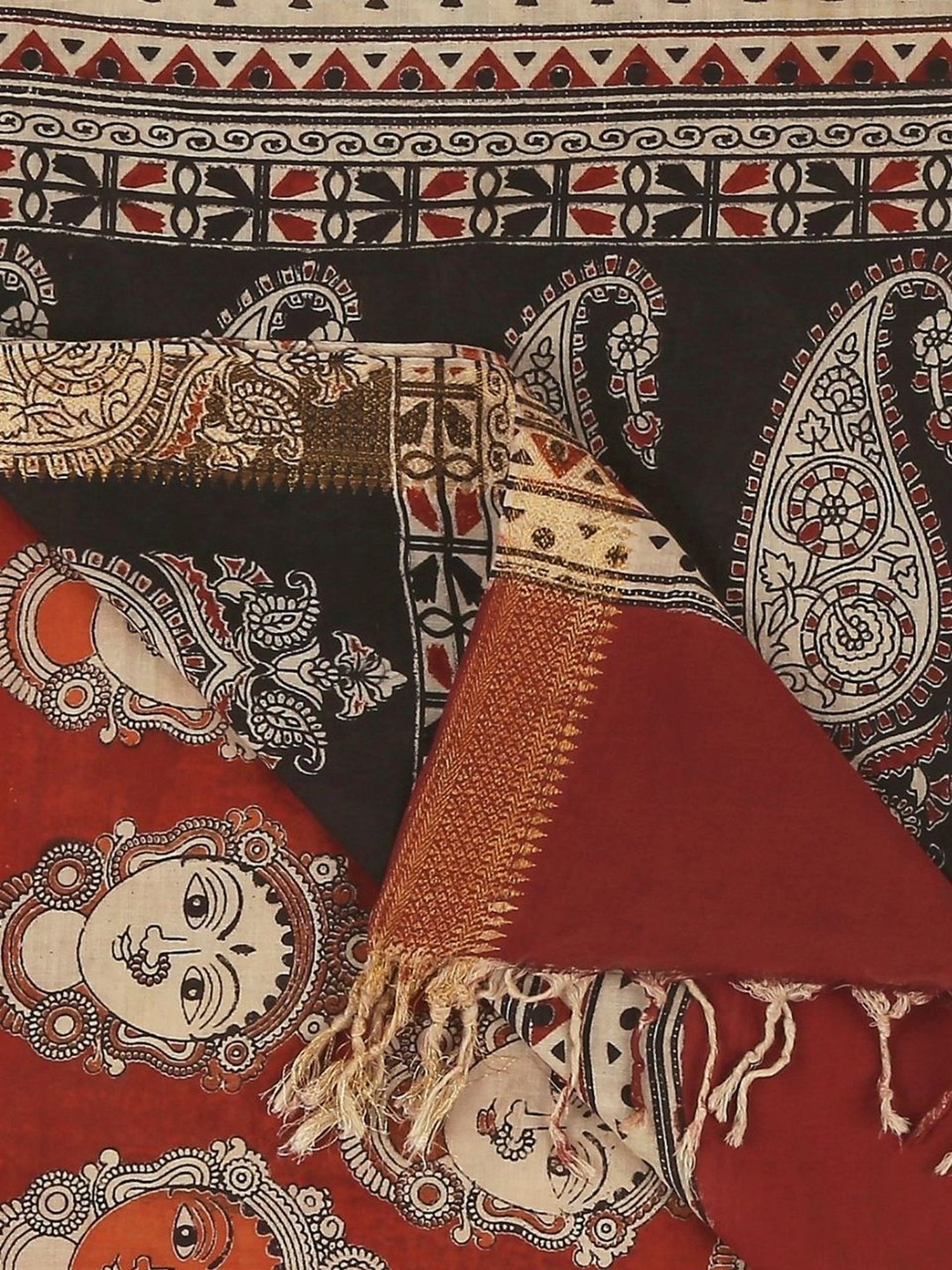 Dupatta Bazaar Maroon Cotton Printed Dupatta