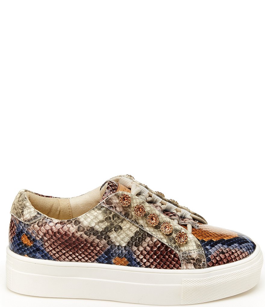 Kurt Geiger London Girls' Mini Liviah Snake Print Sneakers (Toddler)