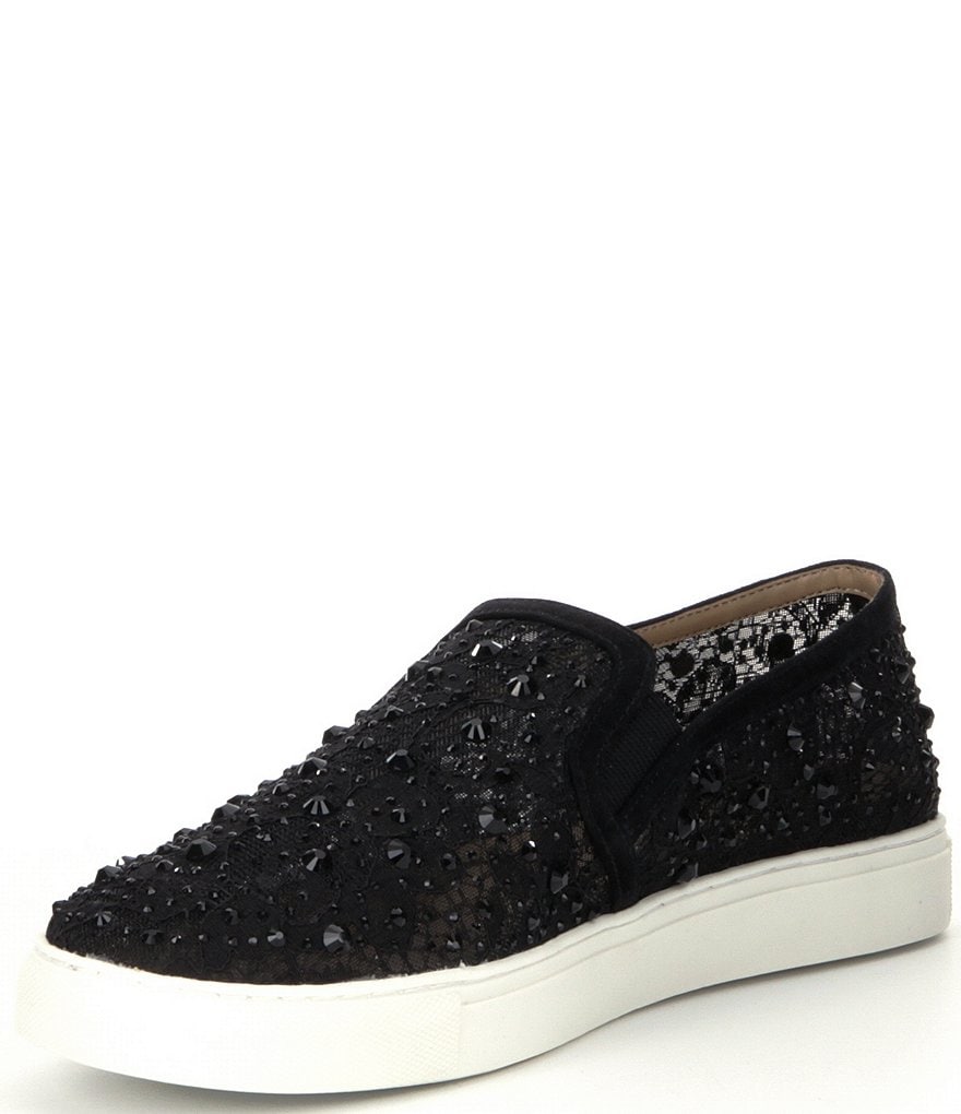 Kurt Geiger London Lexi Eagle Glitter Leather Lace-Up Sneakers