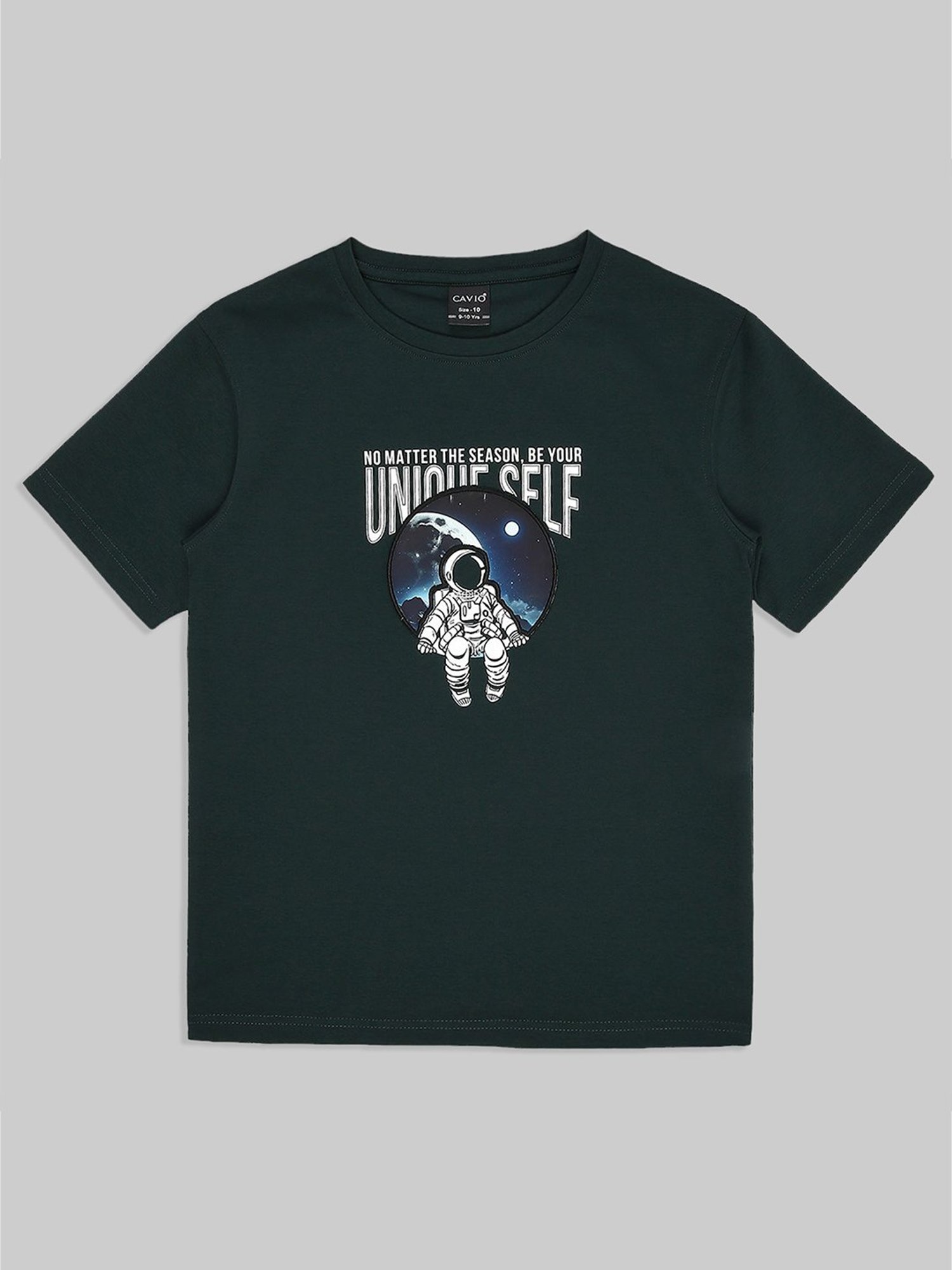 Pantaloons Junior Navy Cotton Printed T-Shirt