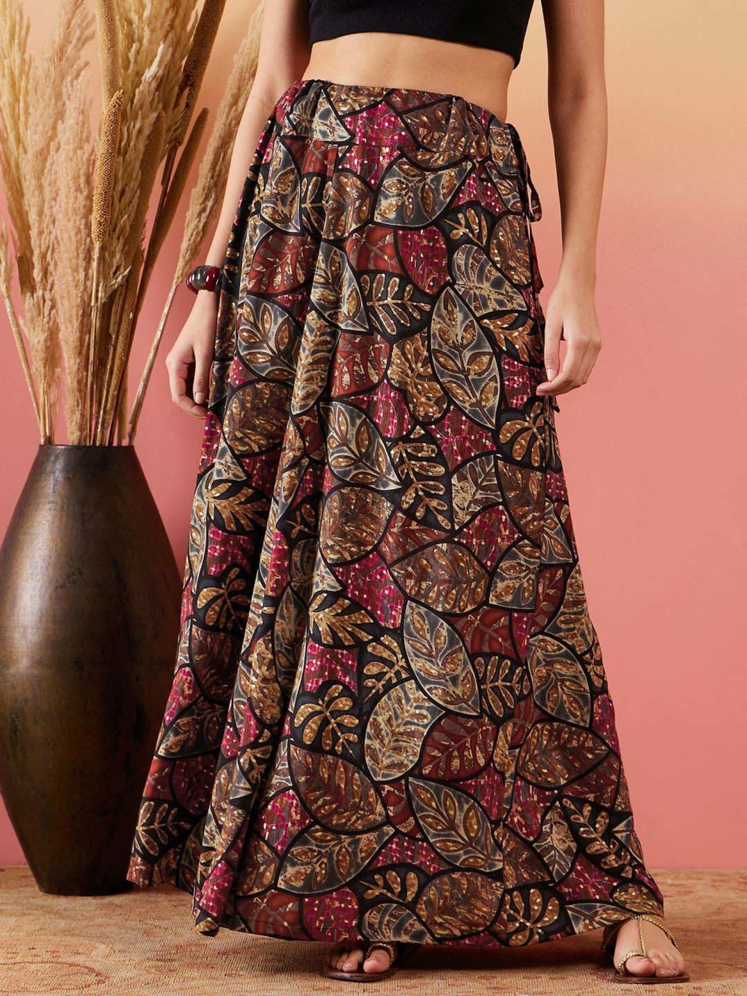 Inweave Multicolored Printed Skirt