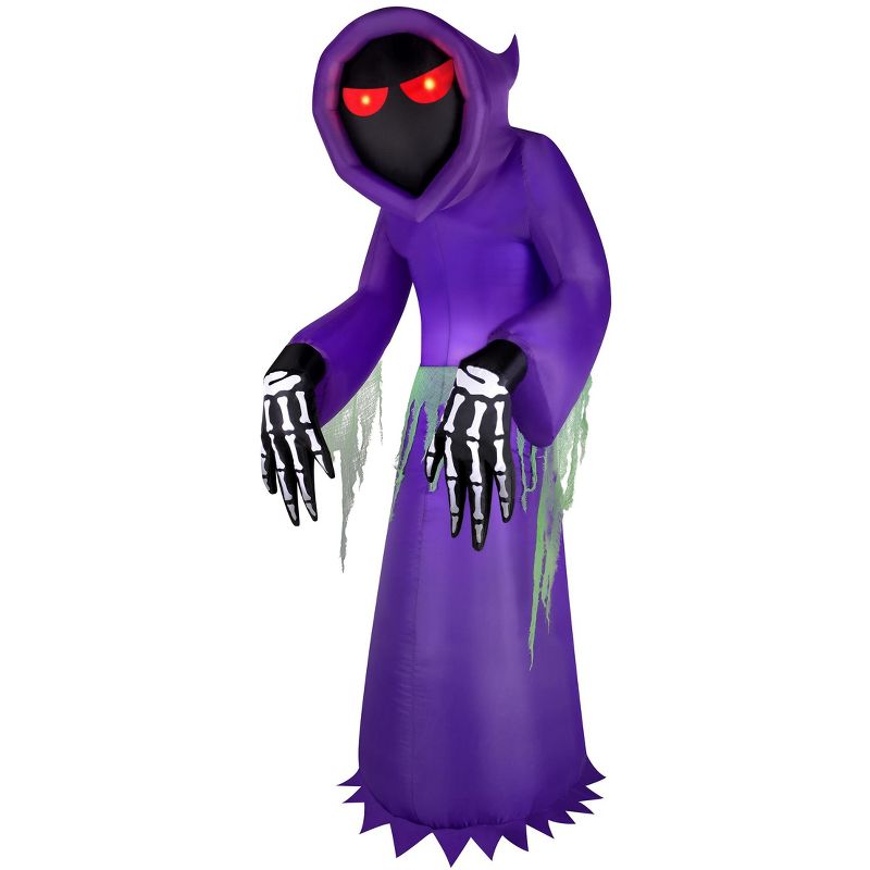 Occasions 7' Inflatable Faceless Reaper   Purple, 7 ft Tall, Multicolored