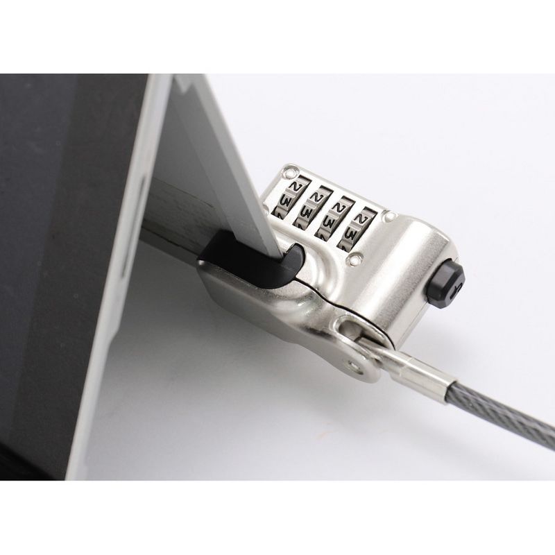 CTA Digital Kickstand Security Grip Cable for Surface Pro and Other Laptop/Tablet Hybrids - Galvanized Steel, Metal - 6.67 ft - For Notebook, Tablet