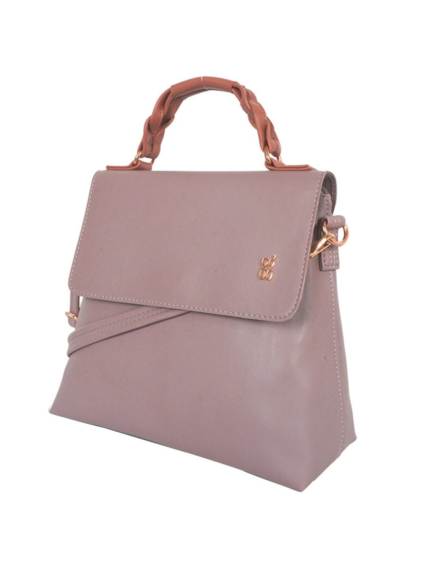 Baggit Lxe Nebula Light Purple Solid Medium Satchel Handbag
