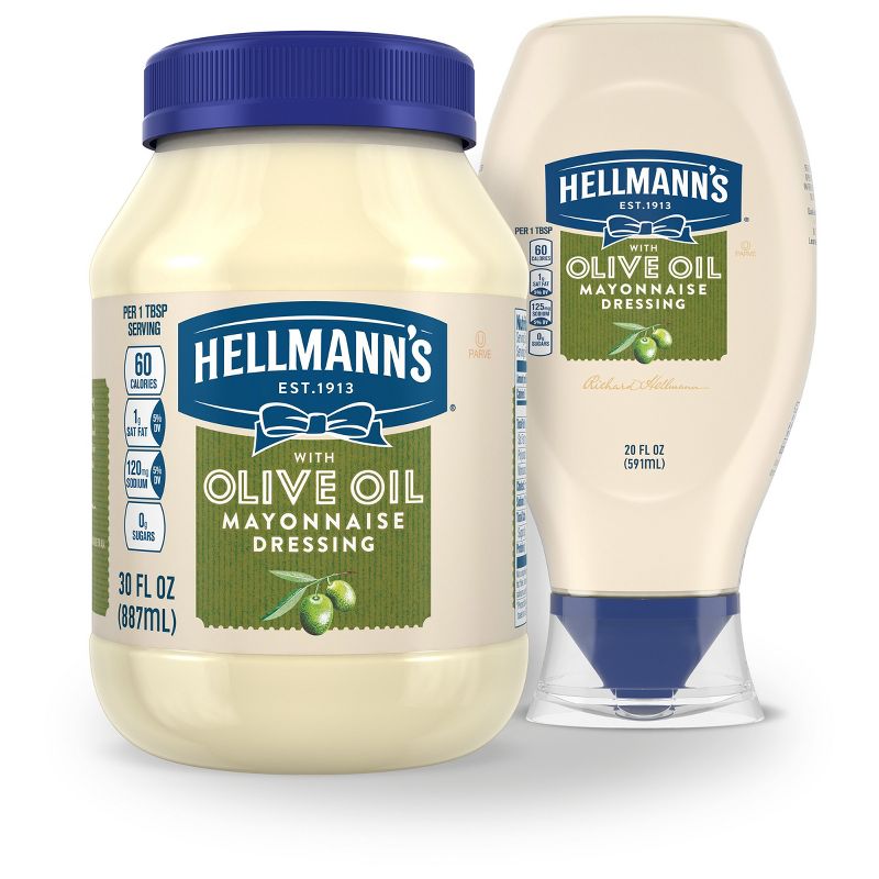 Hellmann's Mayonnaise Dressing with Olive Oil Squeeze - 20oz