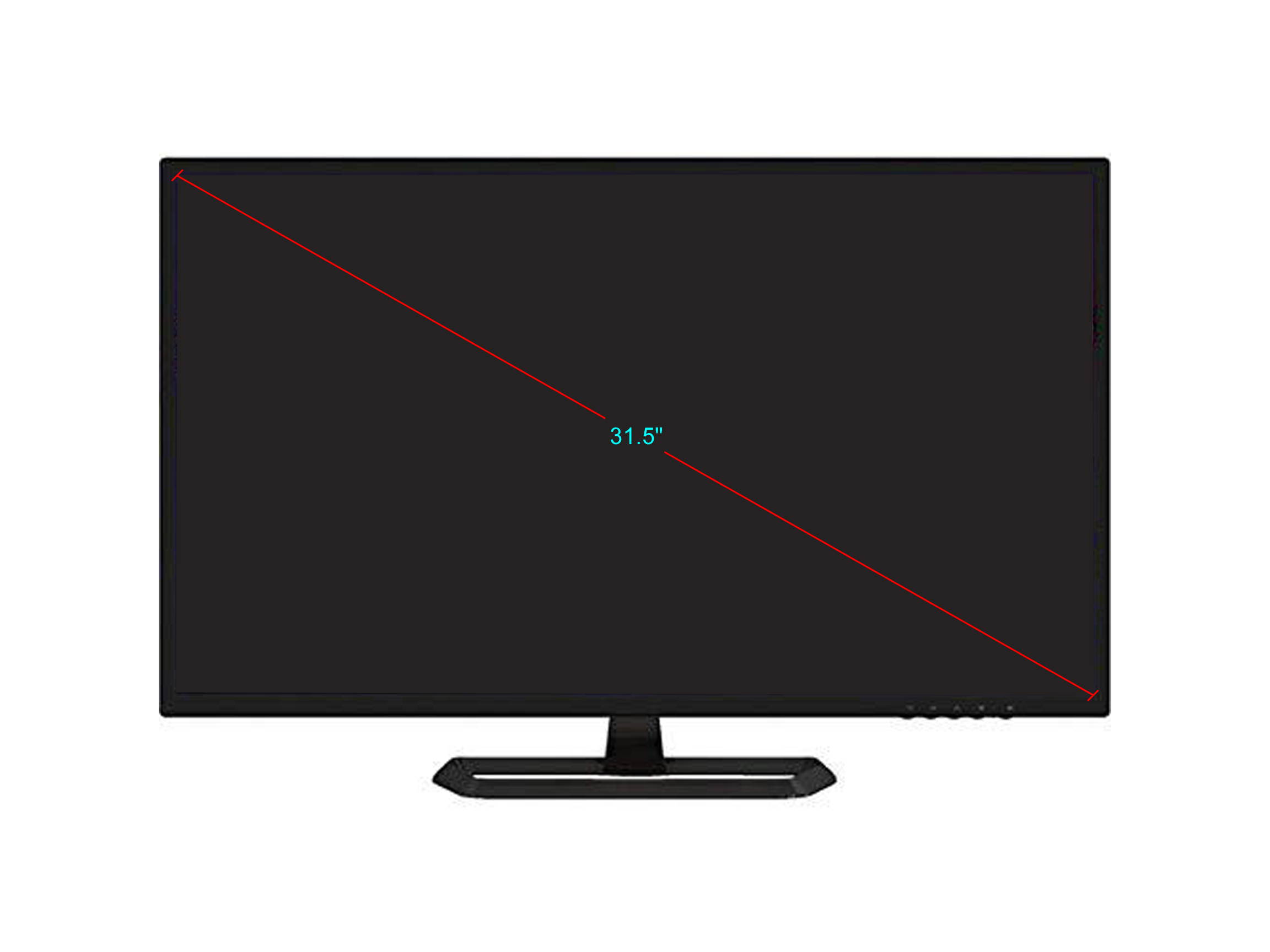 Planar PXL3280W 31.5" 2560 x 1440 WQHD 2K Resolution 60Hz DVI HDMI DisplayPort Flicker Free IPS Backlit LED Monitor