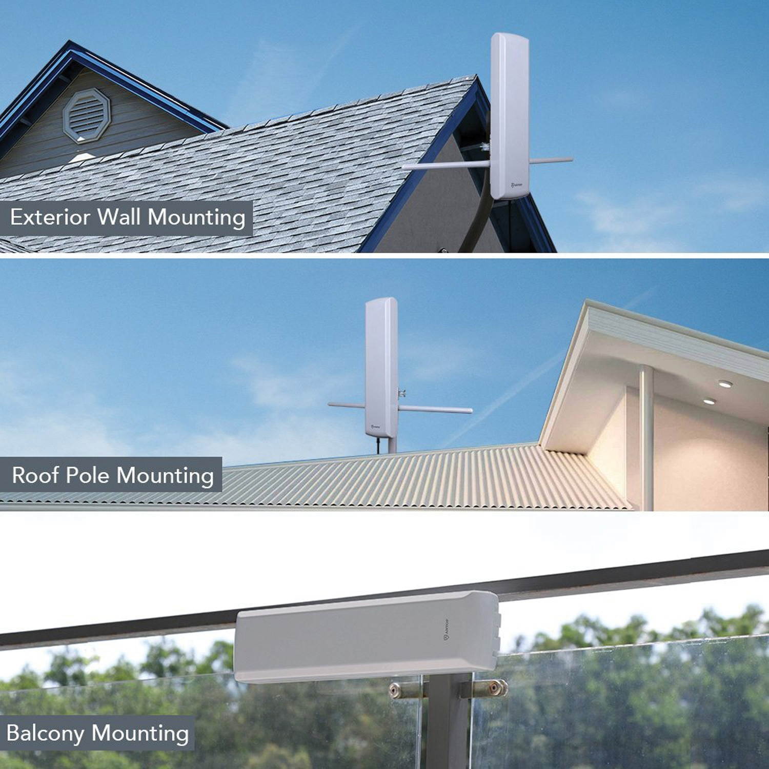 Antop PL-402VG Pro 4K Antenna "Big Boy" Flat Panel, 4K TV Antenna