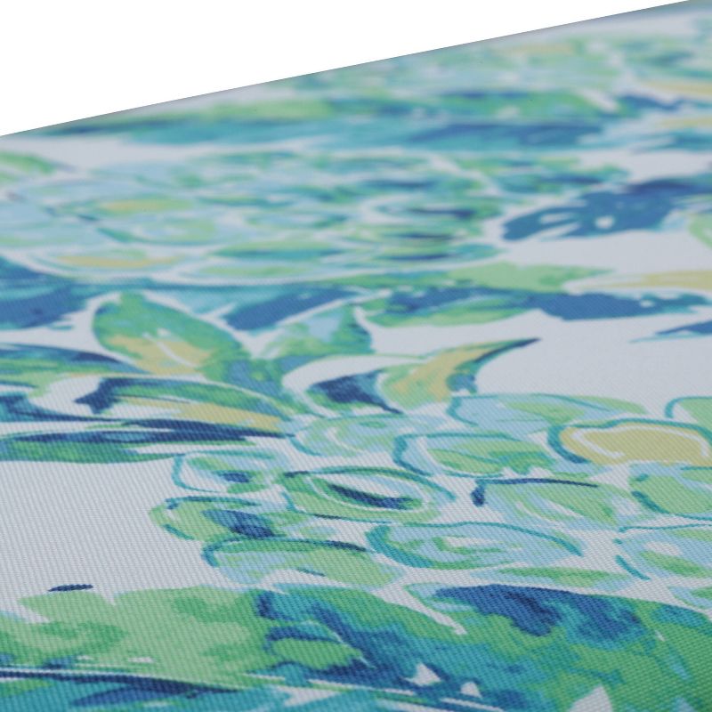 2pc Outdoor/Indoor Rounded Chair Pad Set Vida Opal Blue - Pillow Perfect