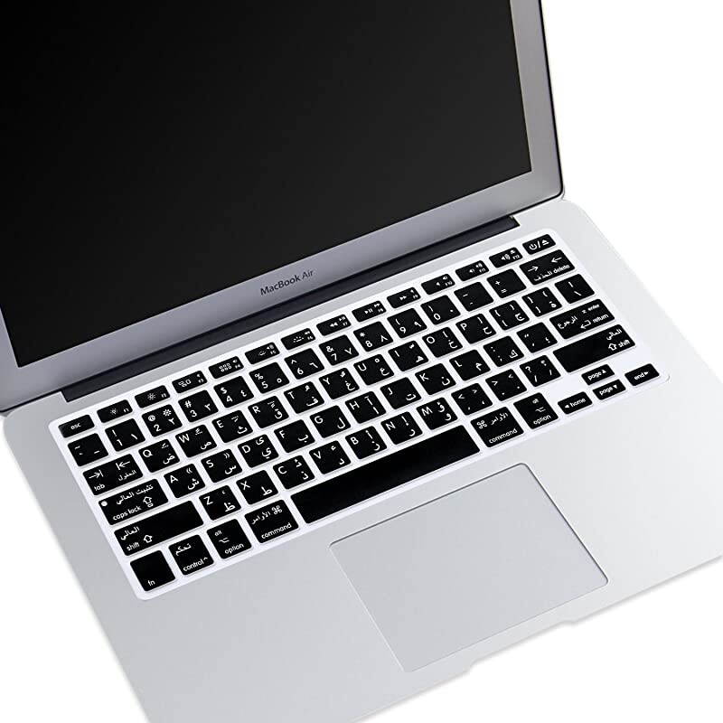 Language Silicone Keyboard Cover Skin for MacBook Air 13 Macbook Pro with without Retina Display 1315 17 MC184LLB NOT COMPATIBLE WITH NEW MacBook Air 13 A1932 Black