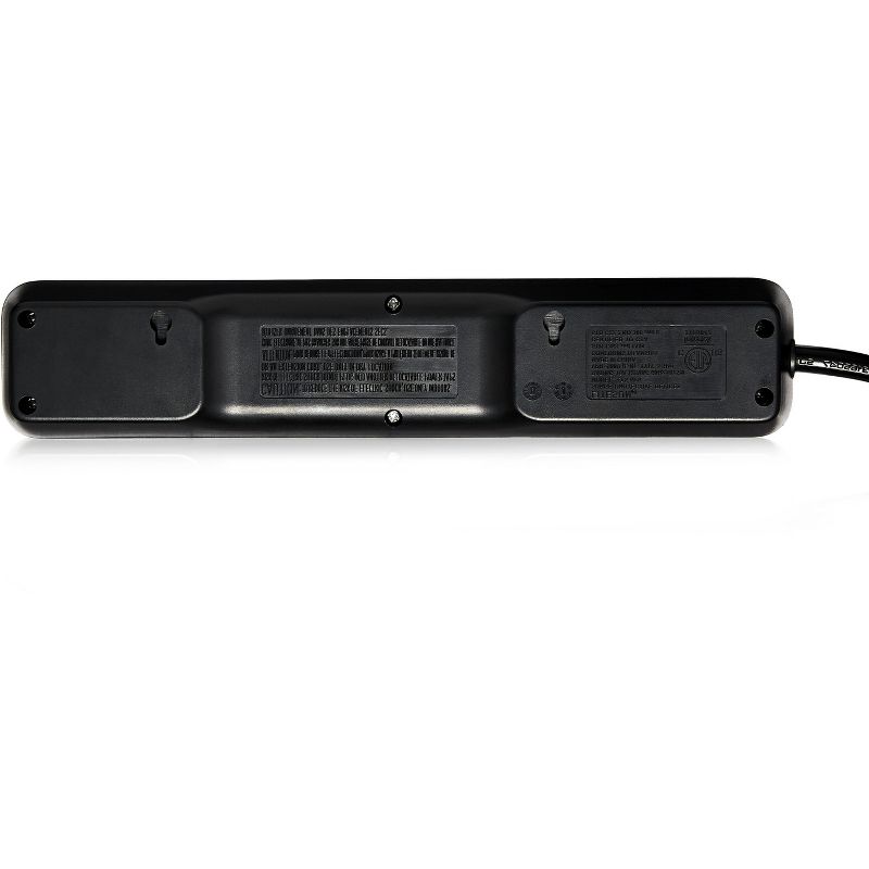 V7 6-Outlet Home/Office Surge Protector, 900 Joules - Black - 900 J - 120 V AC Input