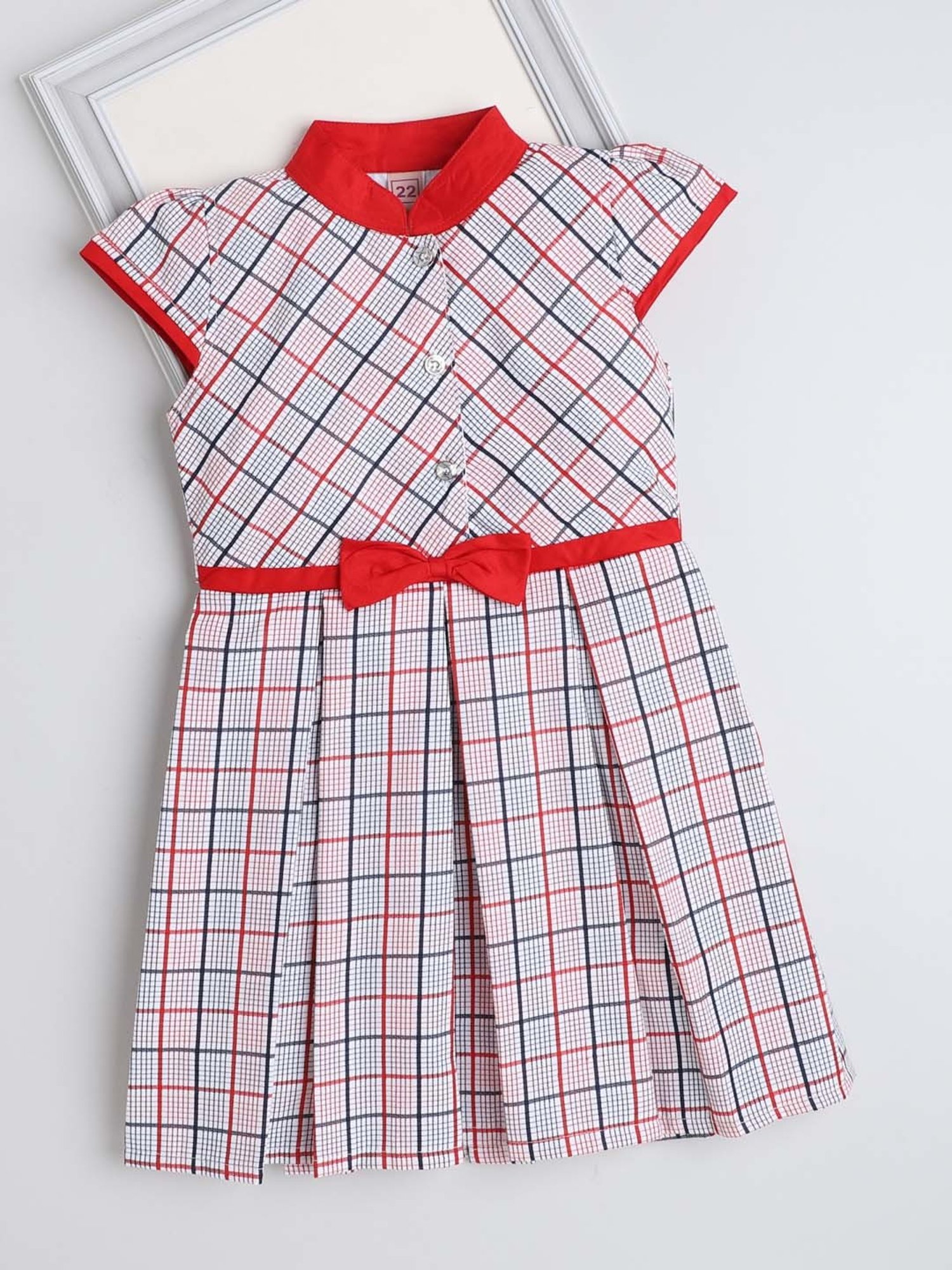 The Magic Wand Kids Multicolor Chequered Dress
