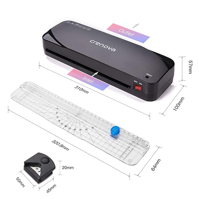 Laminator  A4 Laminator 4 in 1 Thermal Laminator 9 inches 20 Laminating Pouches Paper Trimmer Corner Rounder
