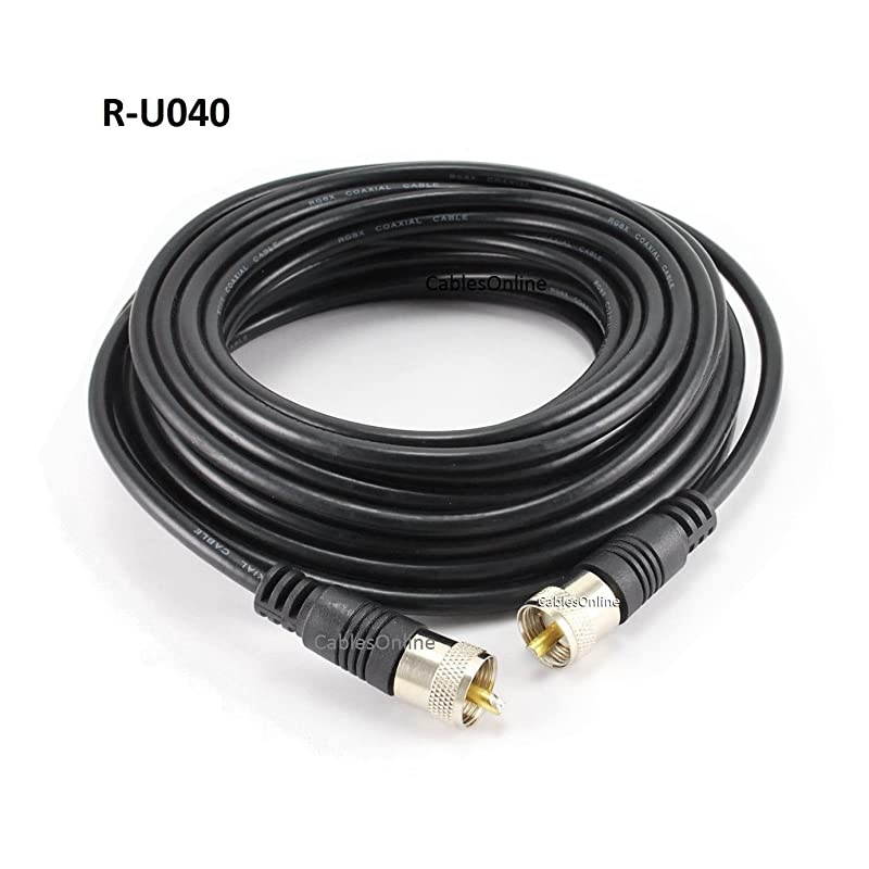 40ft RG8x Coax UHF (PL259) Male to Male Antenna Cable (R-U040)
