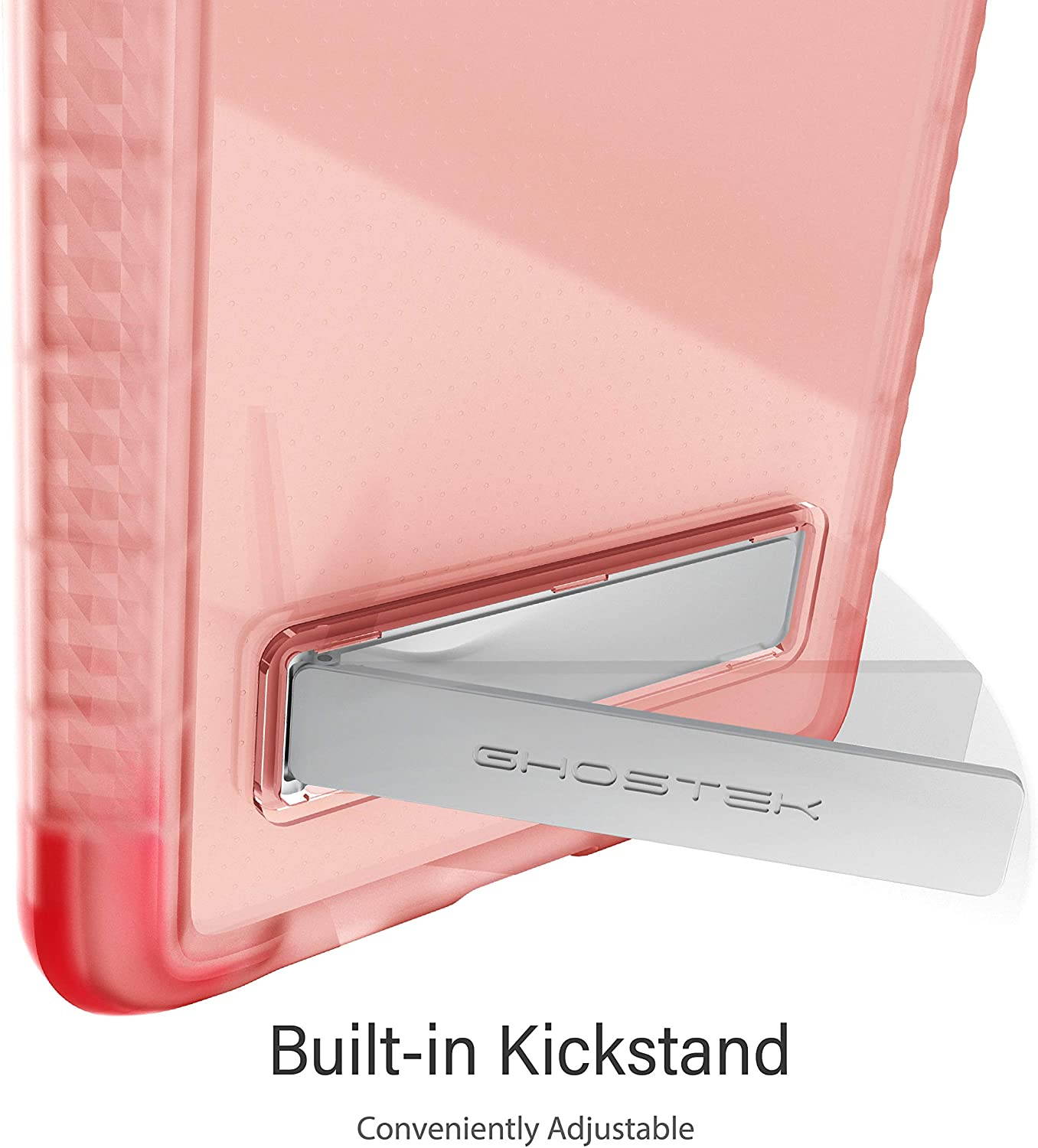 Ghostek Covert LG Velvet Case Clear with Kickstand and Grip Bumper Slim Phone Cover Ultra Thin Shockproof Design Heavy Duty Protection Wireless Charging for 2020 LG Velvet 5G (6.8 Inch) - (Smoke)