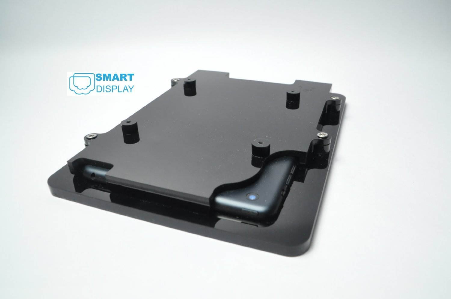 iPad mini 1/2/3 Black Acrylic Security Anti-Theft Enclosure with Wall Mount Kit