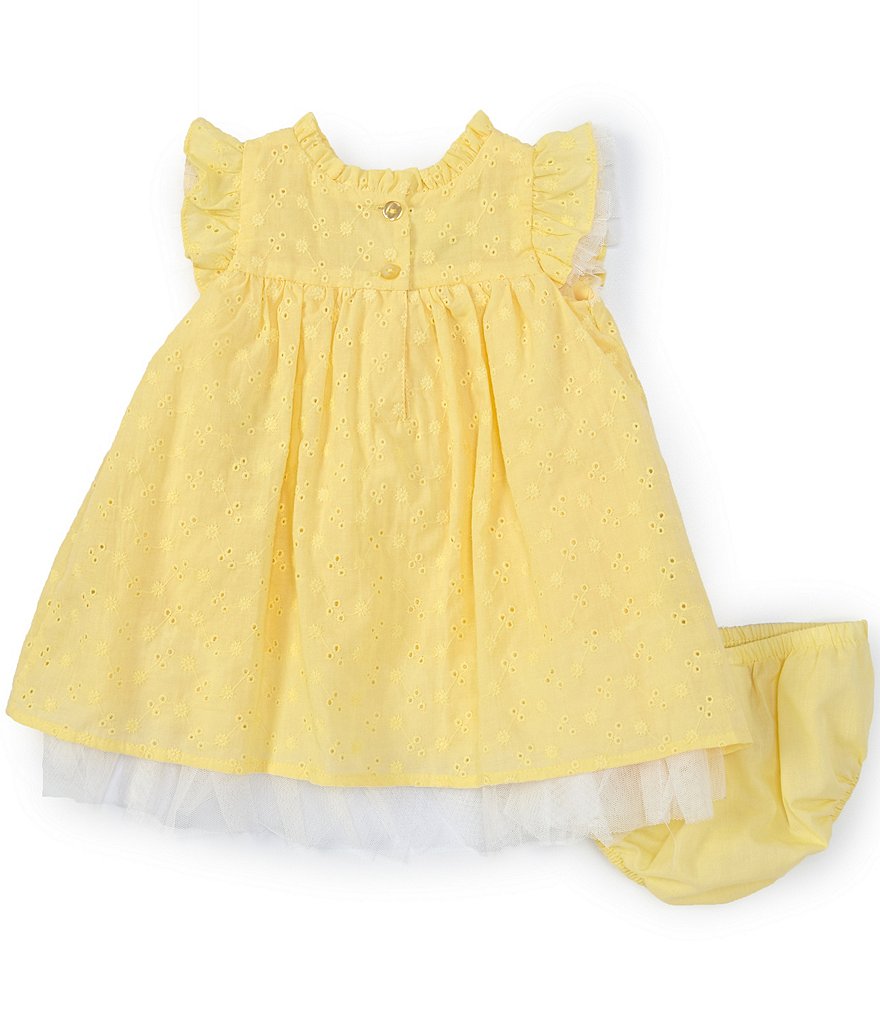 Habitual Baby Girls 12-24 Months Flutter-Sleeve Striped Faux-Wrap Dress