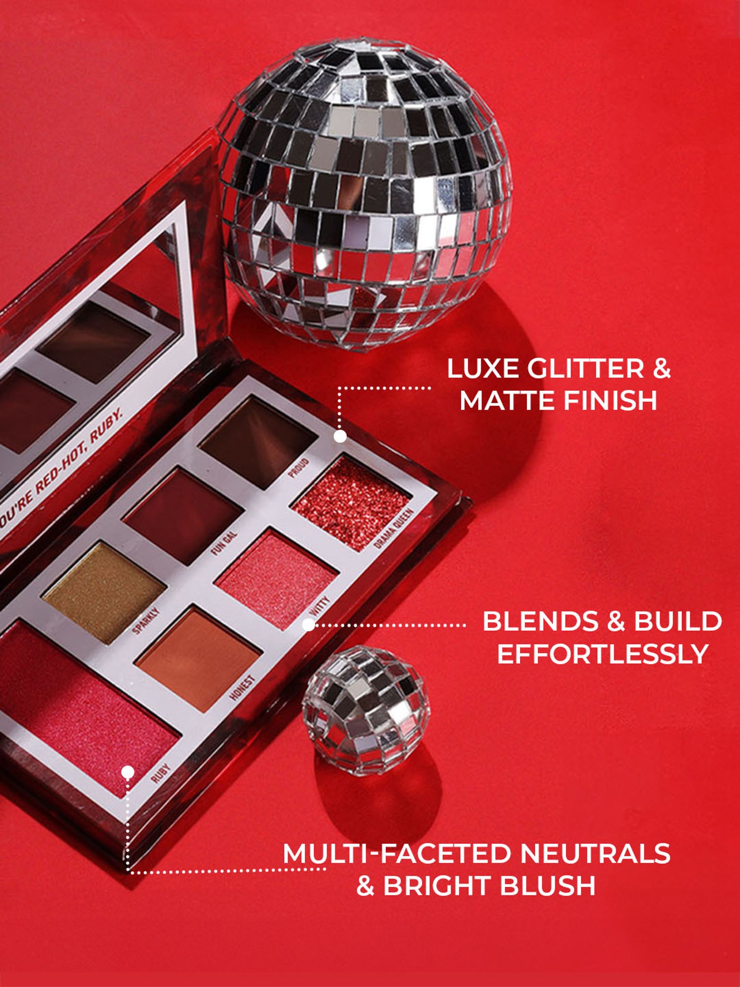 BH Cosmetics 7 Color Shadow Palette Ruby for July - 9 gm