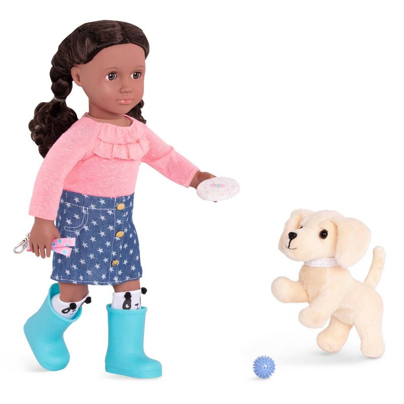 Our Generation Pet Play Outfit with Dog Leash for 18" Dolls - Playful Pickup