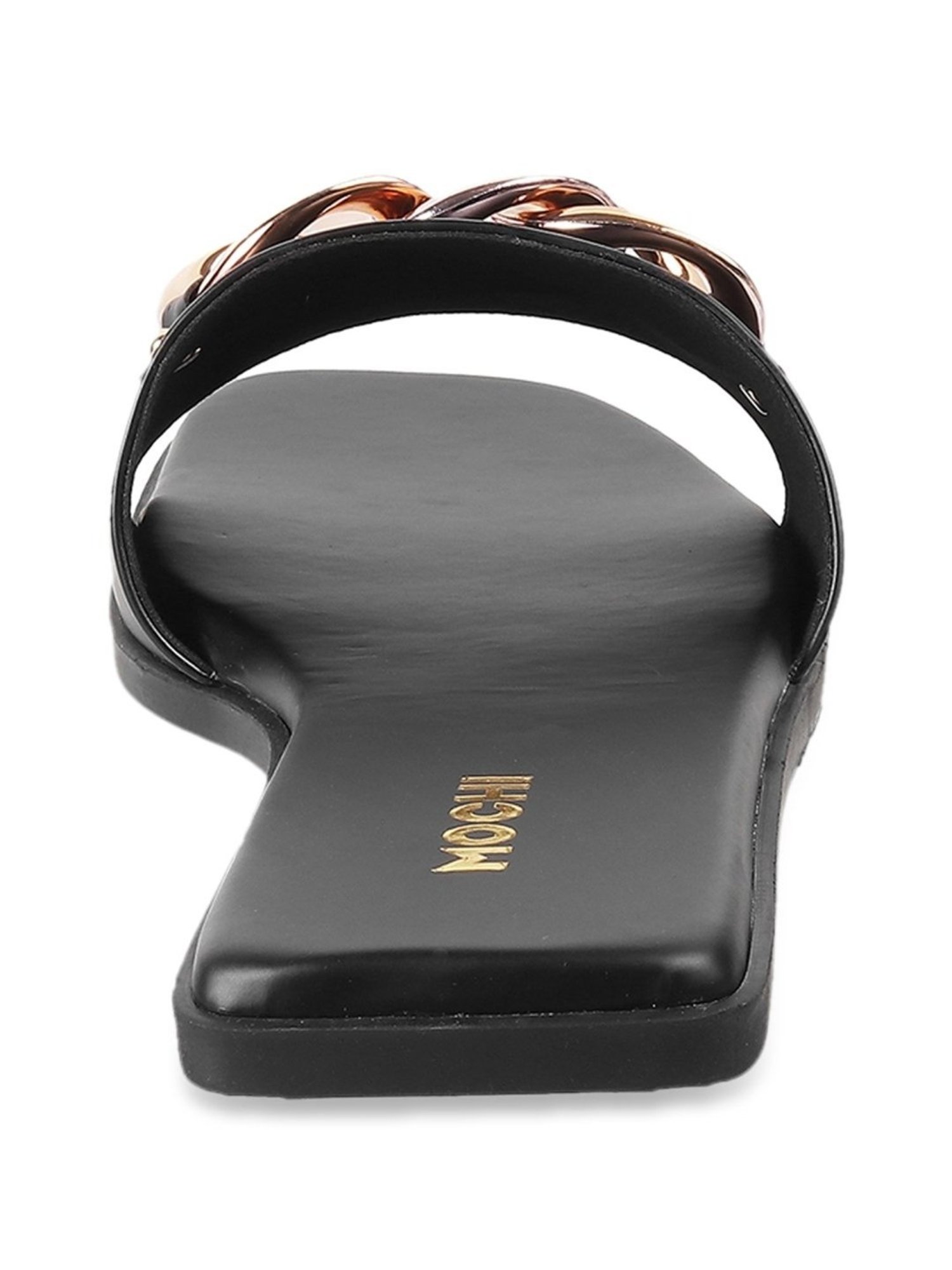 Mochi Women's Black Casual Sandals