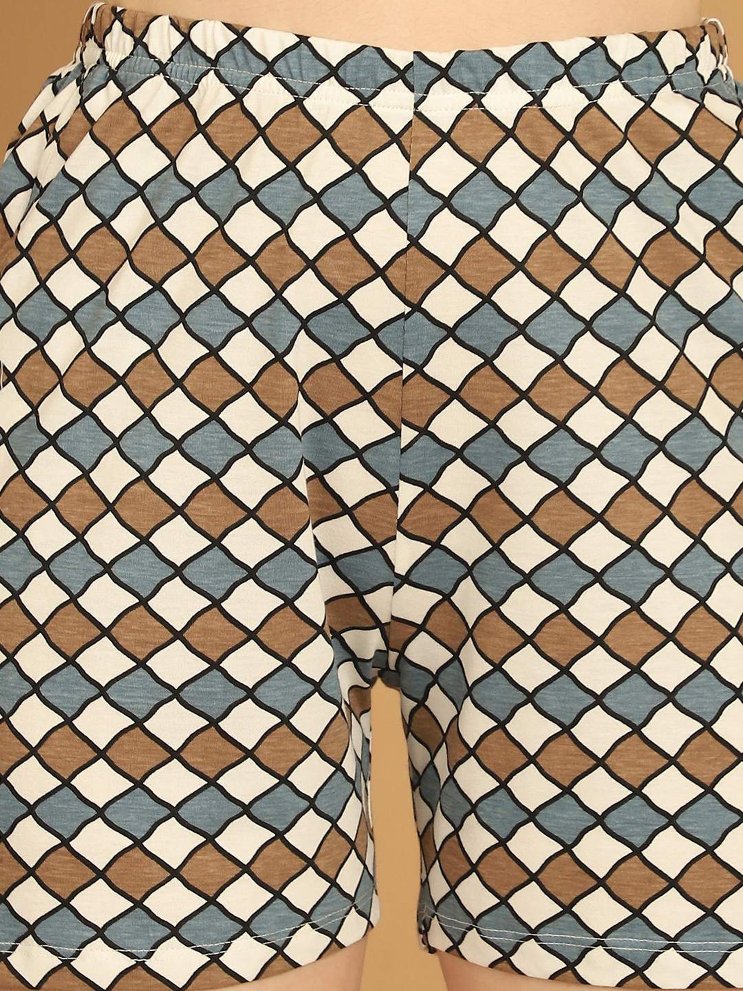 Kanvin Multicolored Cotton Printed Top Shorts Set