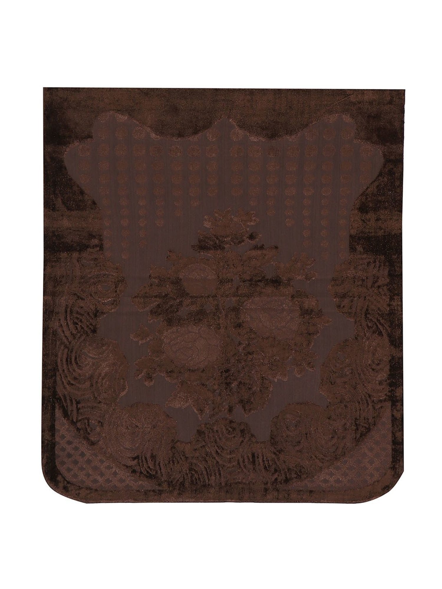 Romee Coffee Brown Polyester Floral Sofa Covers