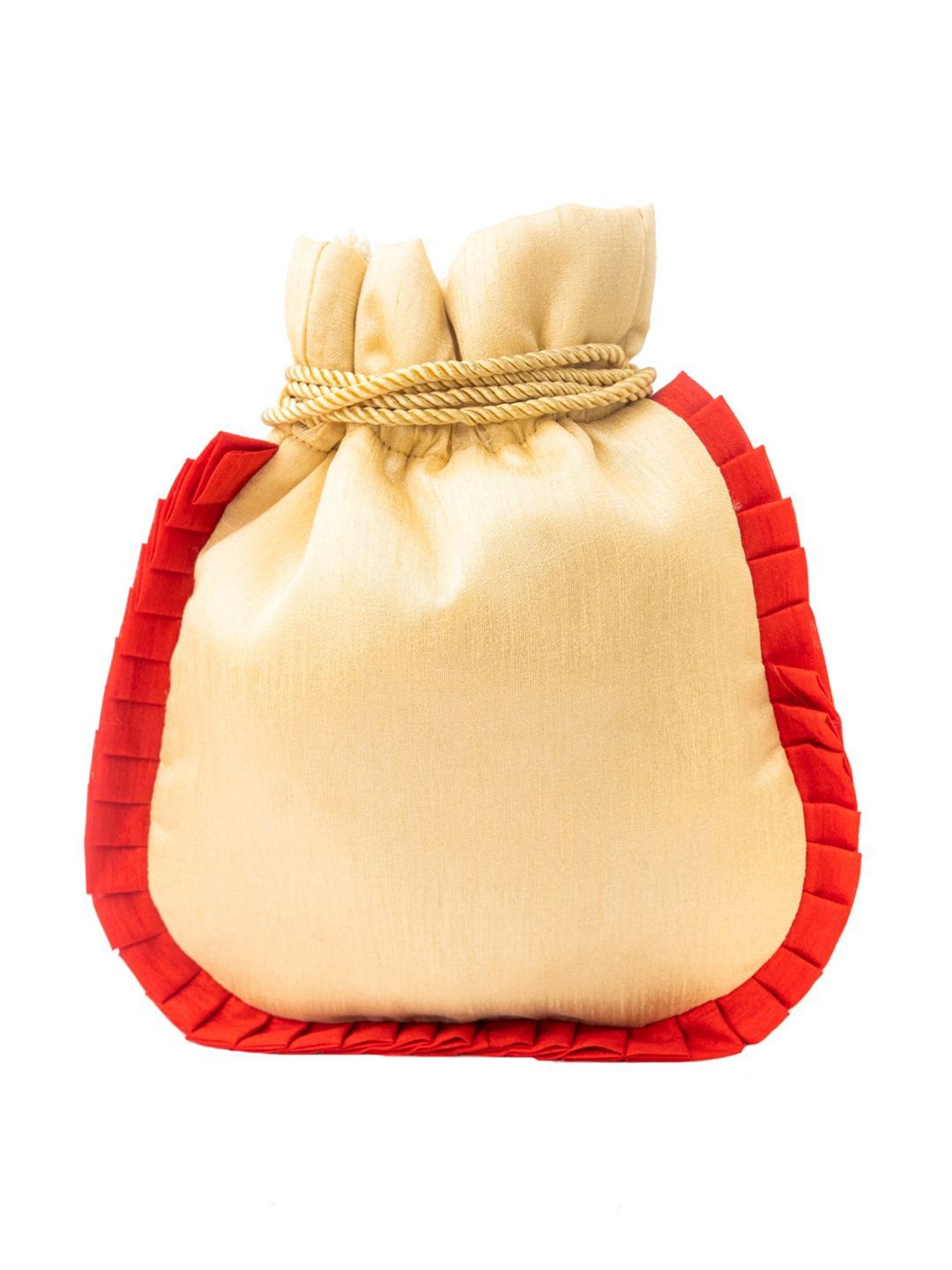 NR by Nidhi Rathi Beige Embellished Potli