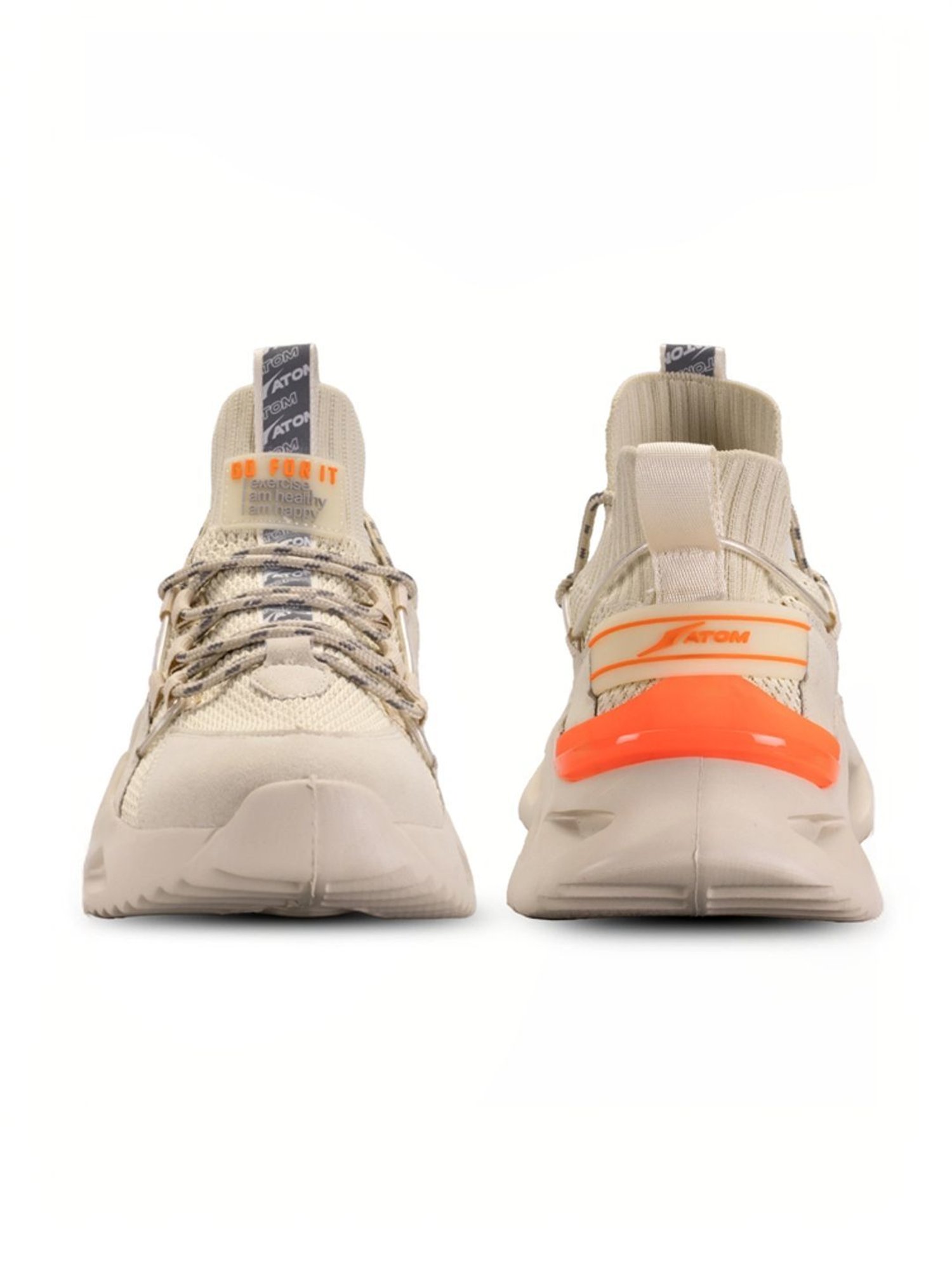Atom Men's Beige Running Shoes