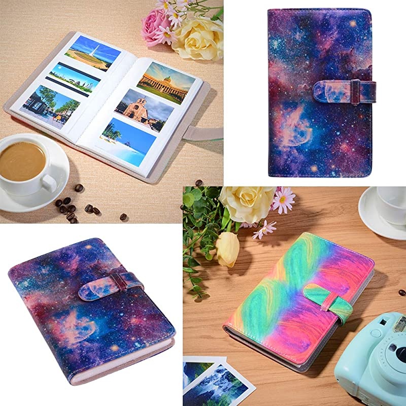 Instax Mini 9 Camera Accessories Bundles Compatible with Fujifilm Instax Mini 9 Mini 8 Mini 8+ Camera with Mini 9 Case,108 Photos Mini Photo Album,etc. (Galaxy,14 Items)