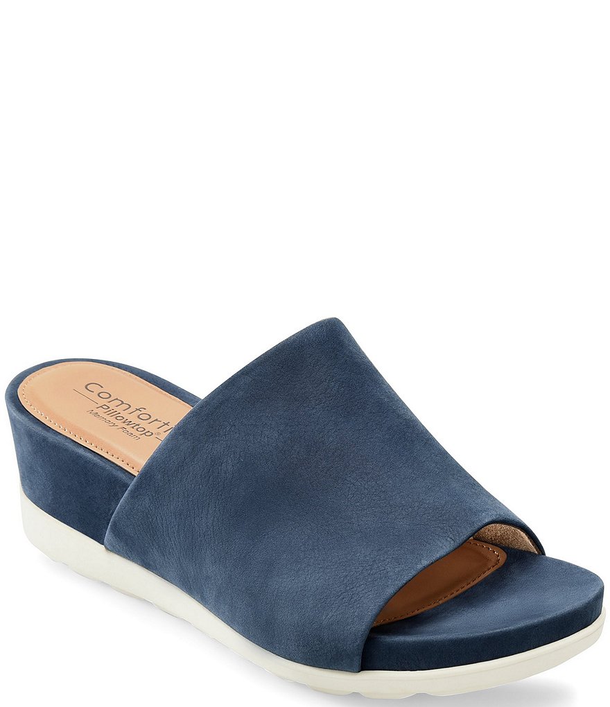Comfortiva Pax Nubuck Wrapped Wedge Slides