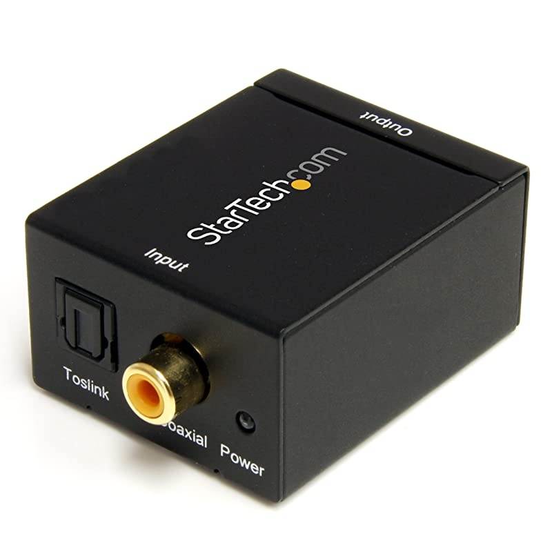 com SPDIF Digital Coaxial or Toslink Optical to Stereo RCA Audio Converter - Digital Audio Adapter (SPDIF2AA),Black