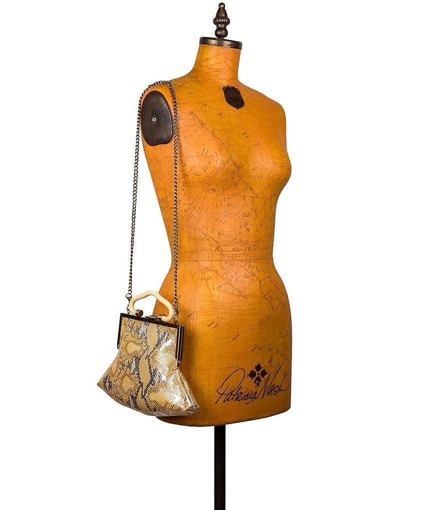 Thacker Le Pouch Snake Ring Handles Crossbody Bag