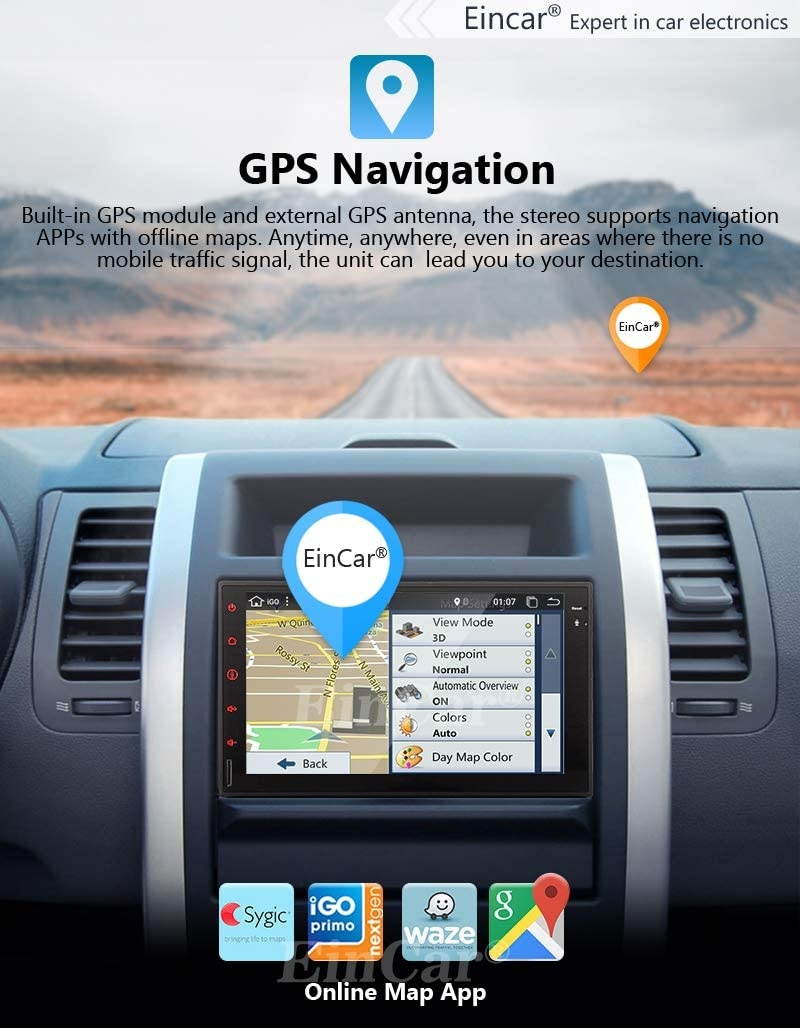 Android 10.0 Car Stereo with Backup Camera Double Din Car Radio 7 Inch Touch Screen Radio in Dash Head Unit 2 Din GPS WiFi USB SD AM FM RDS Phone Mirror