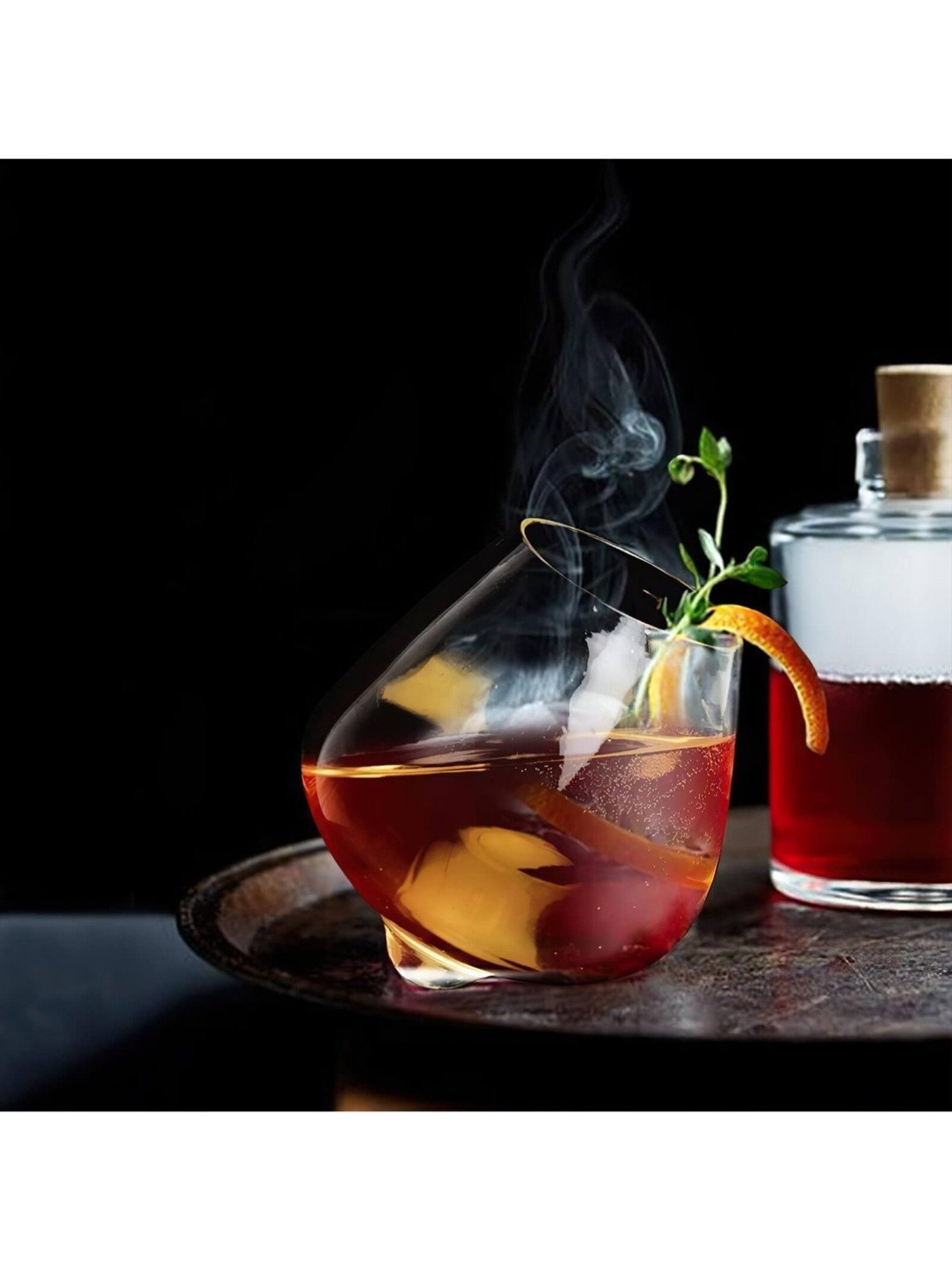 Melbify Rolly Poly Dancing Spinning Snifter Transparent Whiskey Glass 300ml - Set of 2