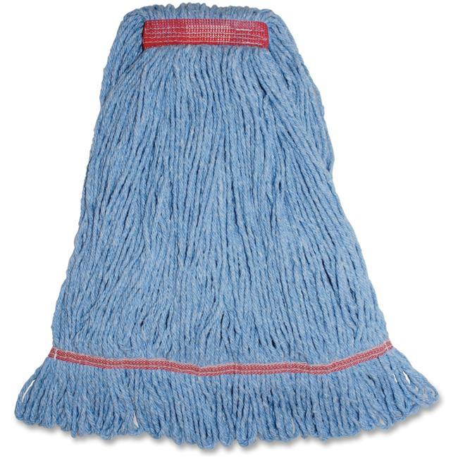 Genuine Joe Narrow Band Blend Loop Mop 12oz. 12/CT Blue LBL1BCT