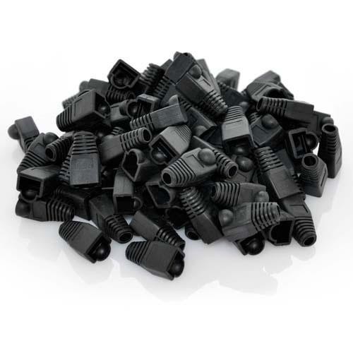 50-pack RJ45 Cable Boots for Ethernet Plugs - 50 pieces - Black Color