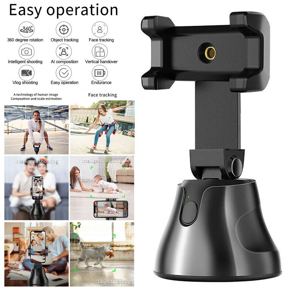 Universal Phone Smart Gimbal Live Broadcast 360&deg; Face Tracking Video Recording