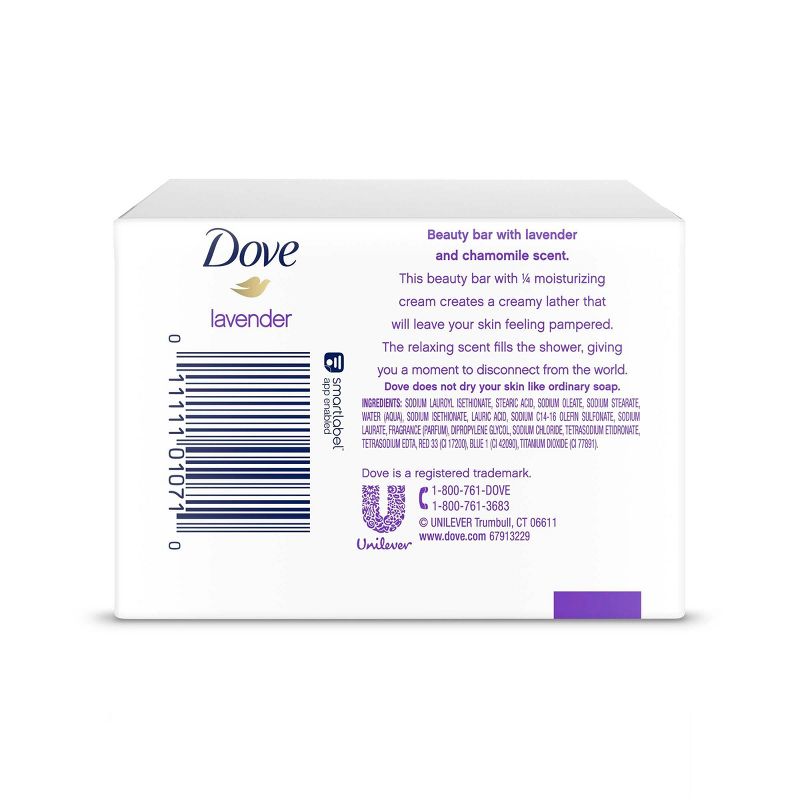 Dove Relaxing Lavender Beauty Bar Soap - 3.75oz/4ct