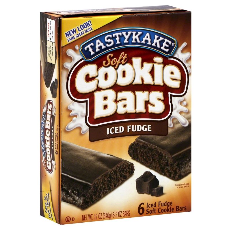 Tastykake Iced Fudge Cookie Bar -  12oz/6ct