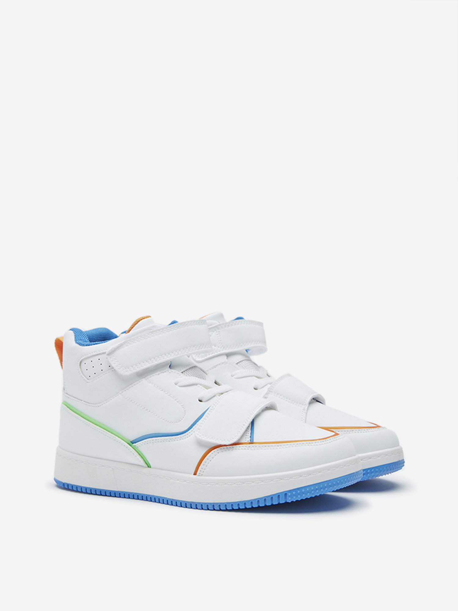 Yellow by Westside White Dual-Strap High-Top Boots