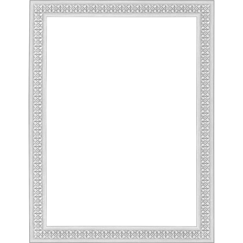 Geographics Silver Flourish Foil Certificate 12 EA/PK