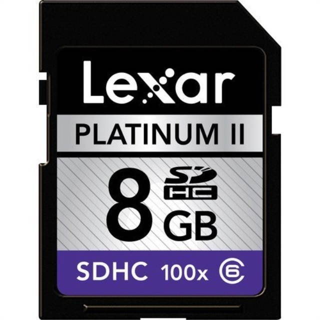 lexar platinum ii 8 gb 100x sd/sdhc flash memory card lsd8gbbsbna100