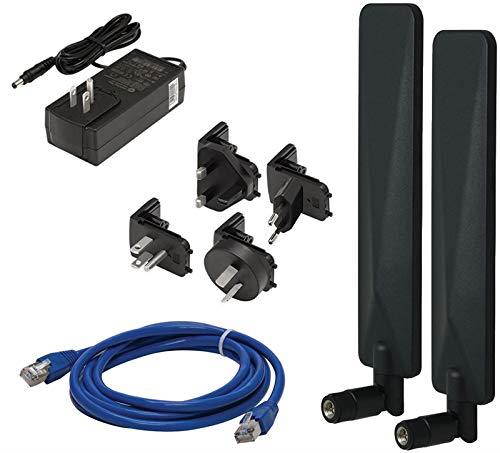 DIGI 76002064 Transport WR11 AC Power Kit - Extended Temperature,with 1 Power Supply, 2 LTE Antennas and 1 Ethernet Cable, US.