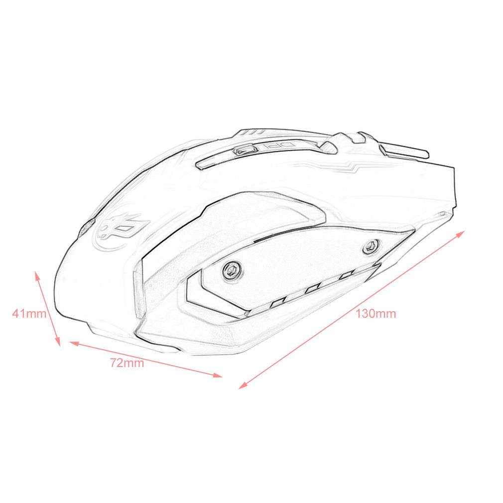 6 Buttons Wireless Optical Mouse Gamer Computer Mice Adjustable DPI Mouse