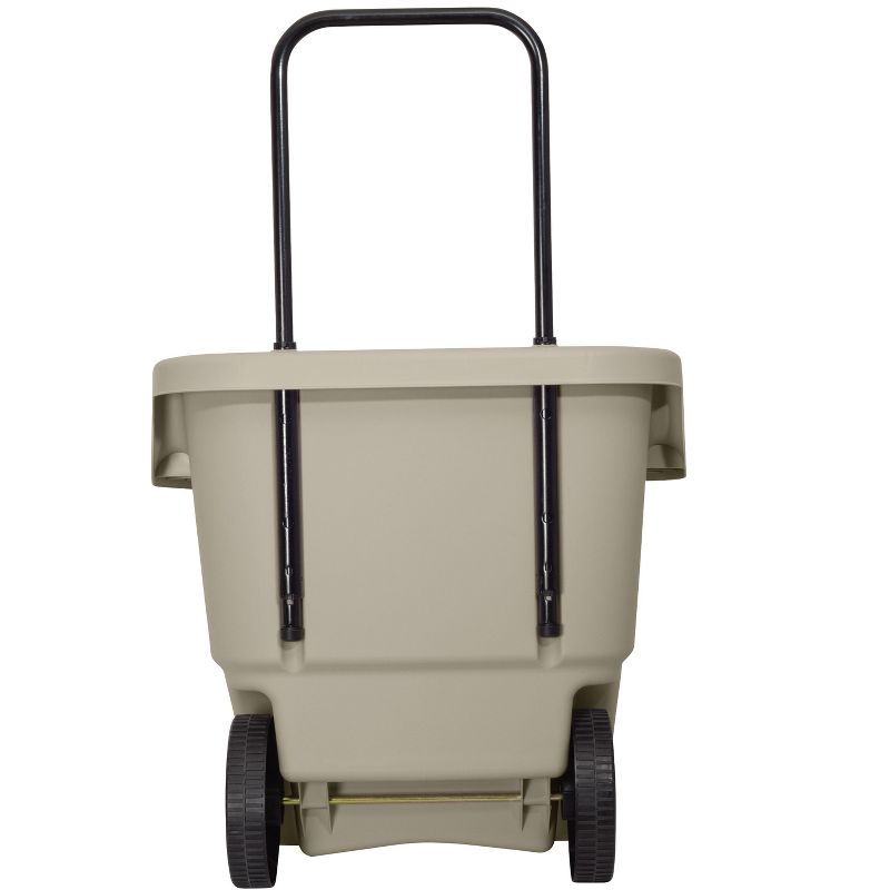 Suncast 15 Gallon Poly Multipurpose Rolling Lawn and Garden Cart, Taupe (2 Pack)