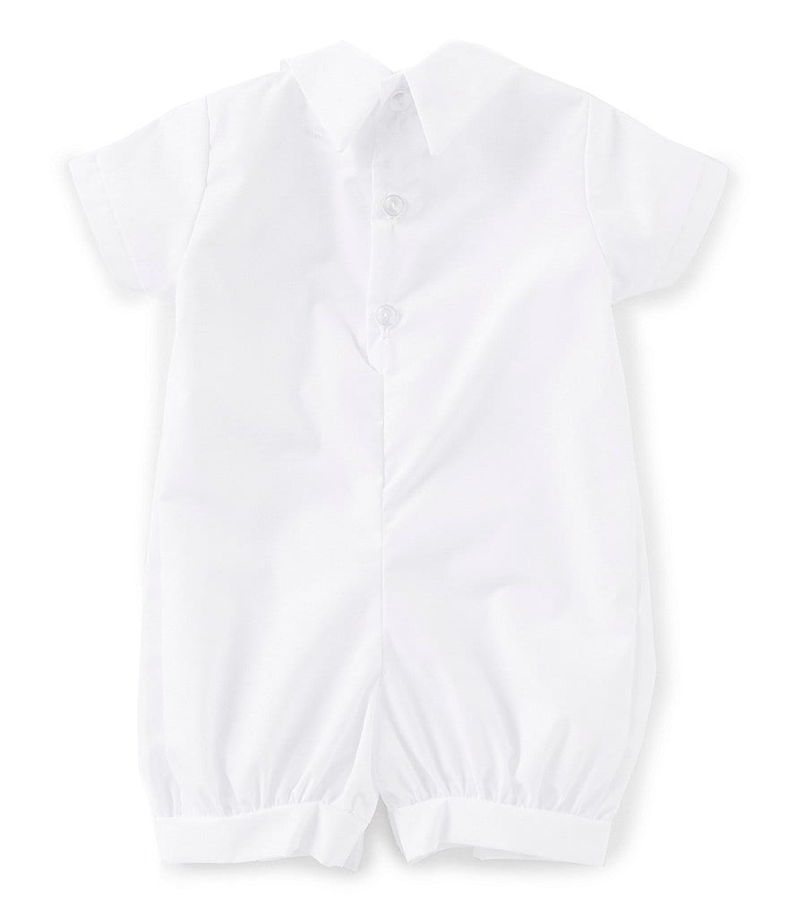 Edgehill Collection Baby Boys Newborn-9 Months Shirt & Cross Shortall Christening Set
