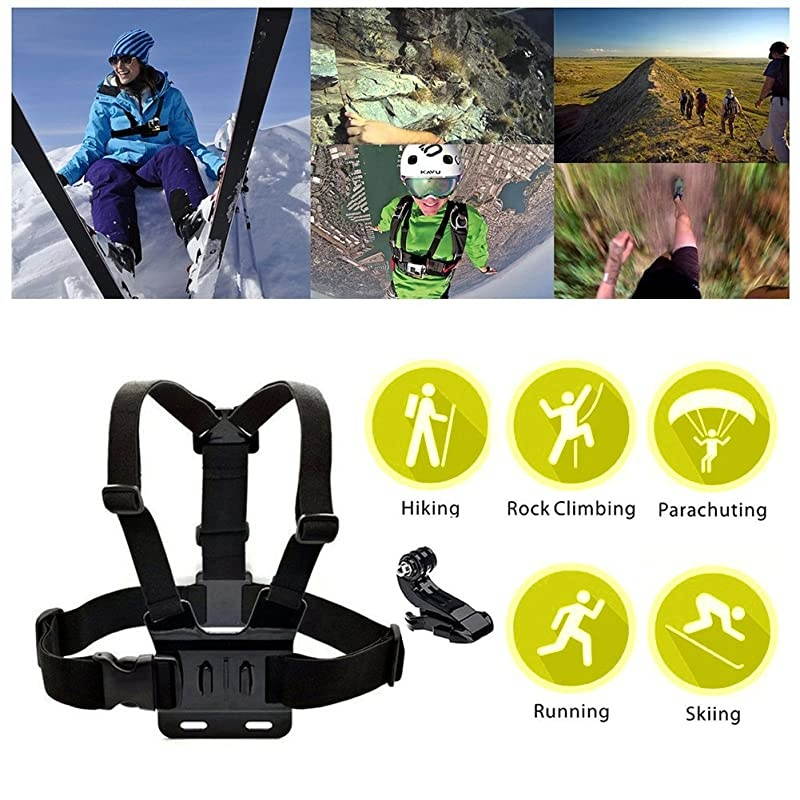 Accessories Compatible with Gopro Hero 7 6APEMANAKASO EK7000 Brave 6Crosstour Waterproof Action Camera Head Strap Chest Harness Car Suction Cup Floating Handle Grip Bike Handlebar Mount